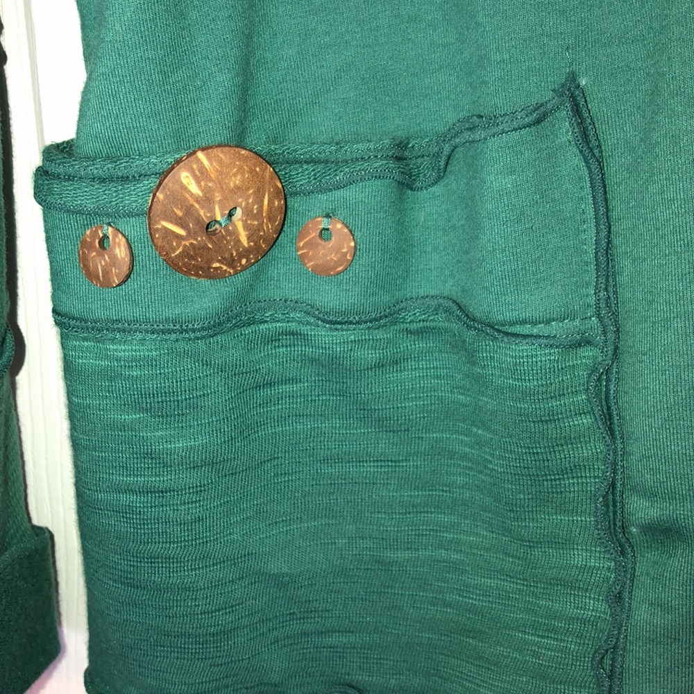 Green knit jacket